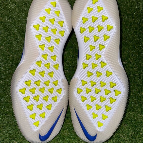 Nike Alpha Menace Turf Low Football Cleats White/Blue BV3997-101 Men Size 15 NEW